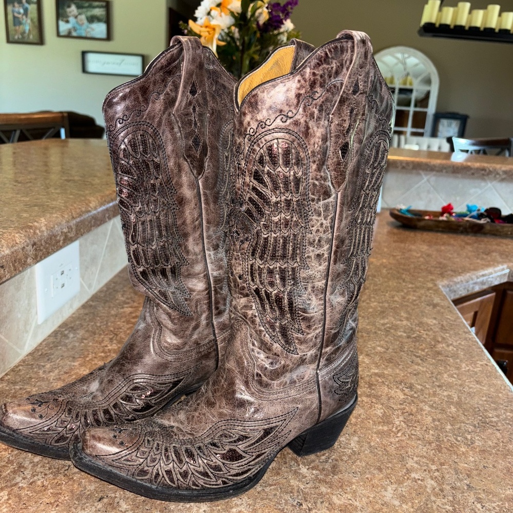 Corral Brown Heeled Boots